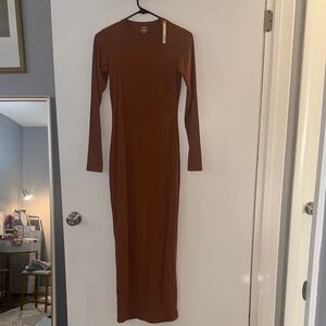 SKIMS NWT Brown Long Sleeve Dress